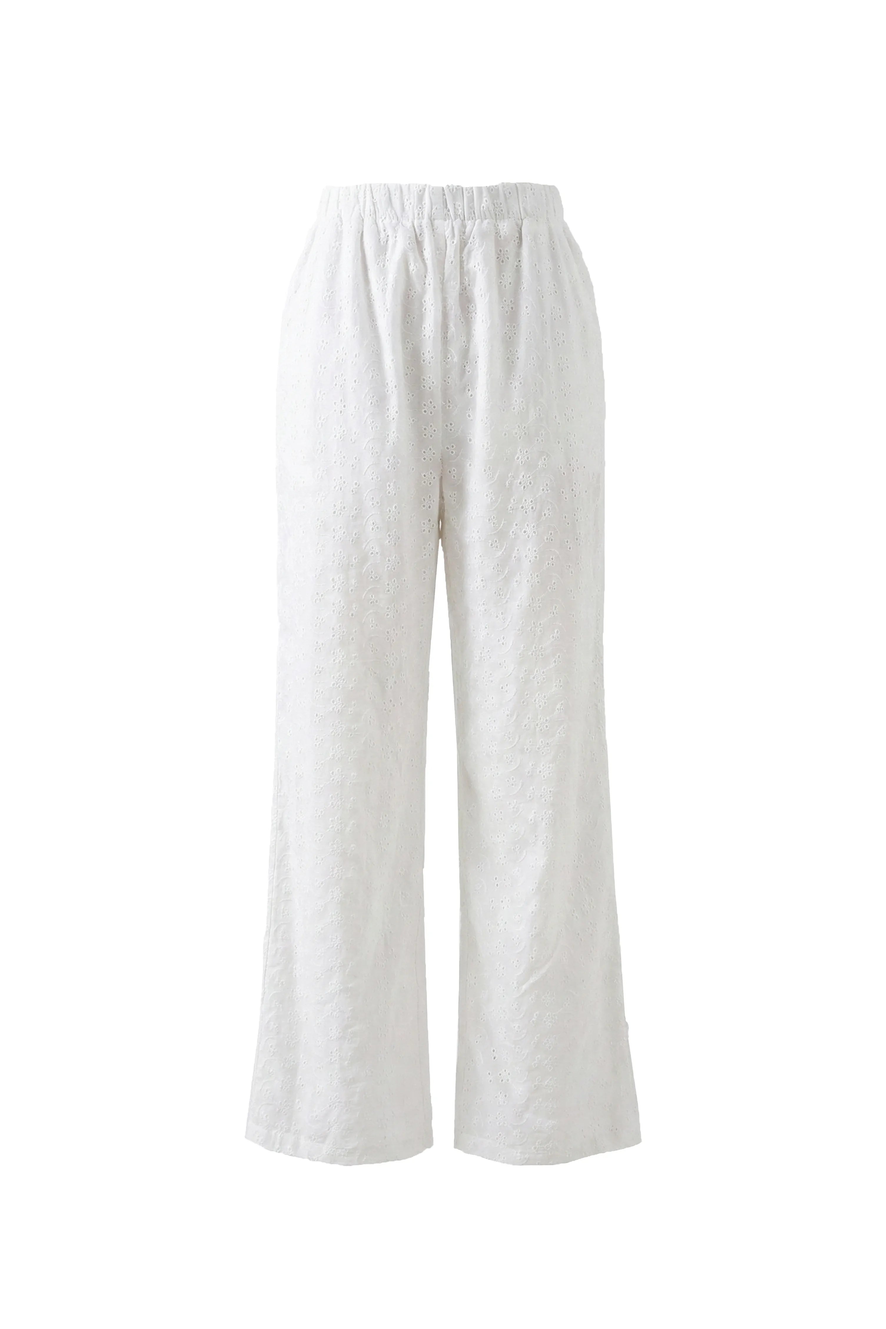Matilda Hollow Double Layer White Pant