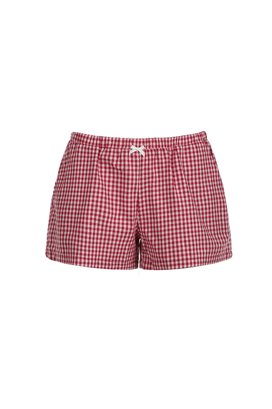 Clementine Bow Detail Plaid Short