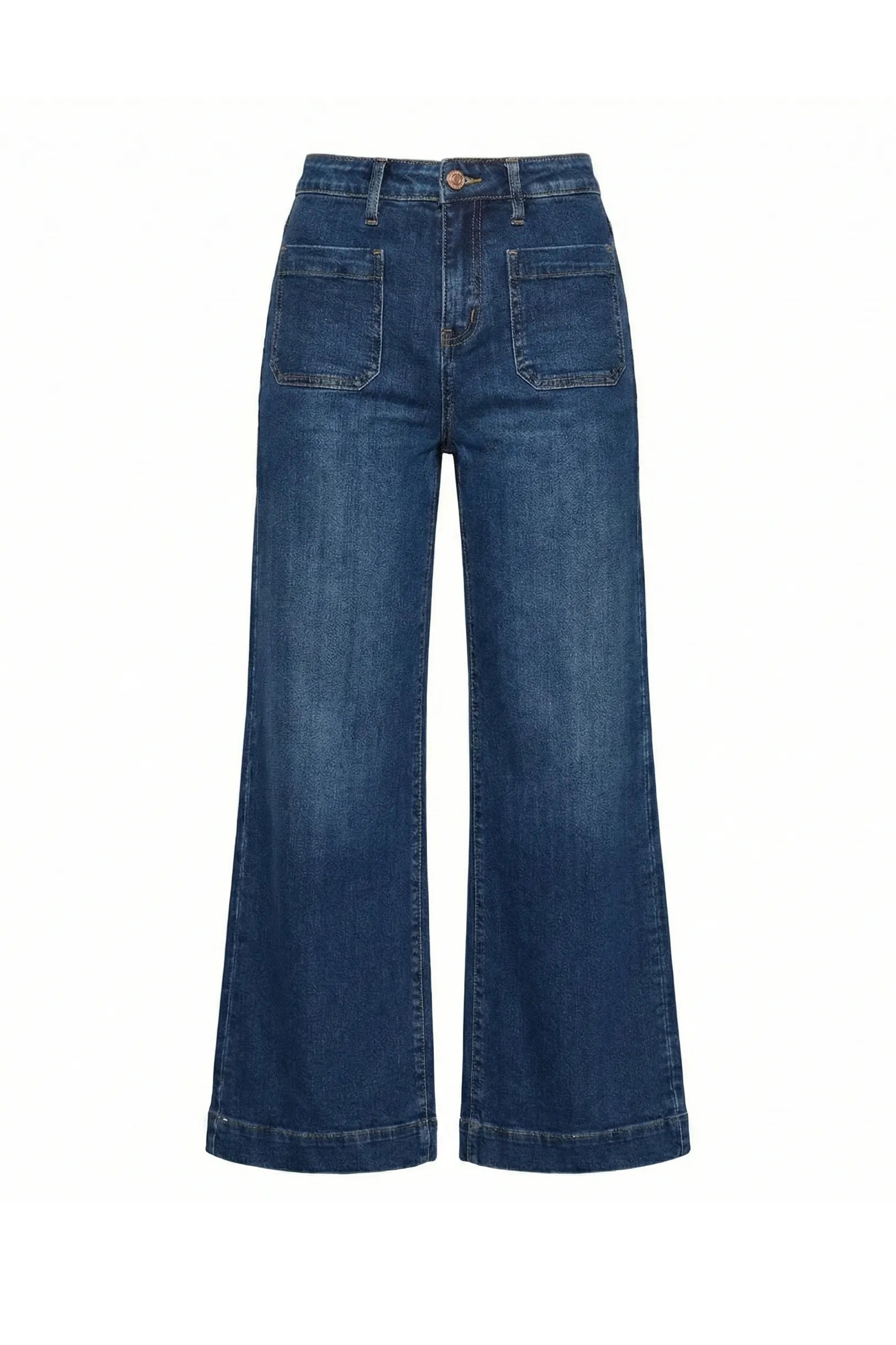 Marla Reverse-Design Front-Pocket Denim Jeans