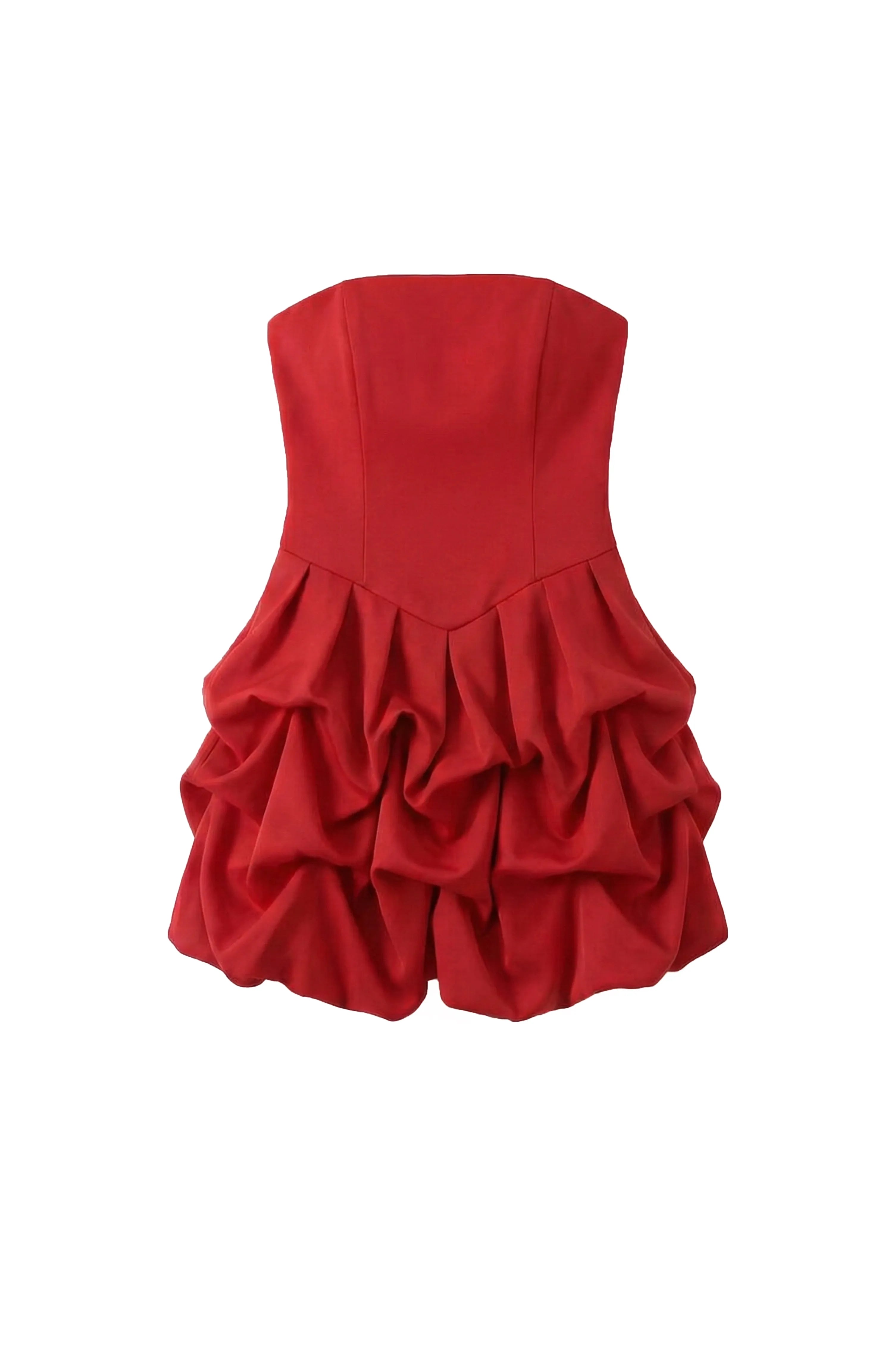 Rubina Flower-Shaped Double-Layer Hem Mini Dress