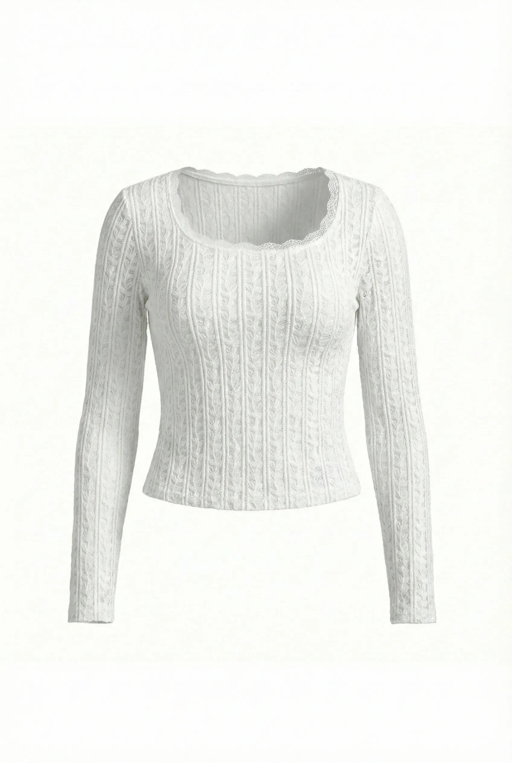 Elodie Square-neck Lace Top