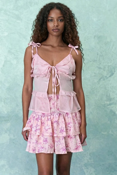 Colette Mesh Tied Camisole Top